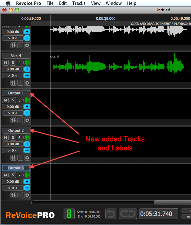 Multiprocess - New Output Tracks added